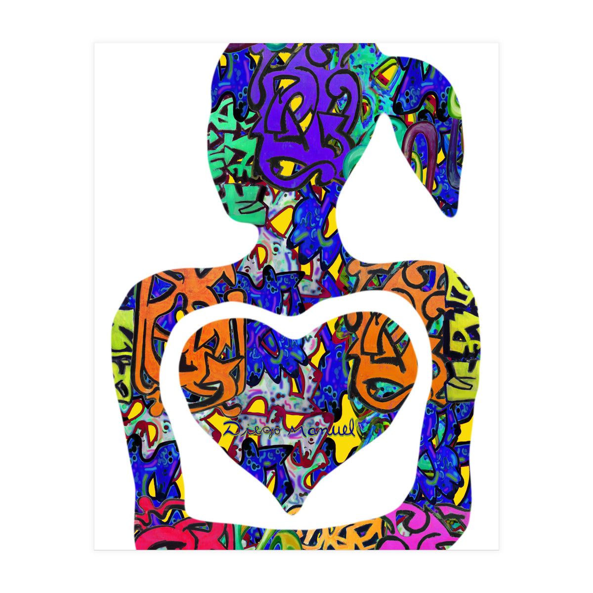 Mujer Digital 3 7  (Print Only)