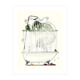 Hulk in the Shower, funny bathroom humour (Print Only) thumbnail