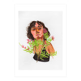 Portrait Lady with Flowers (Print Only) thumbnail