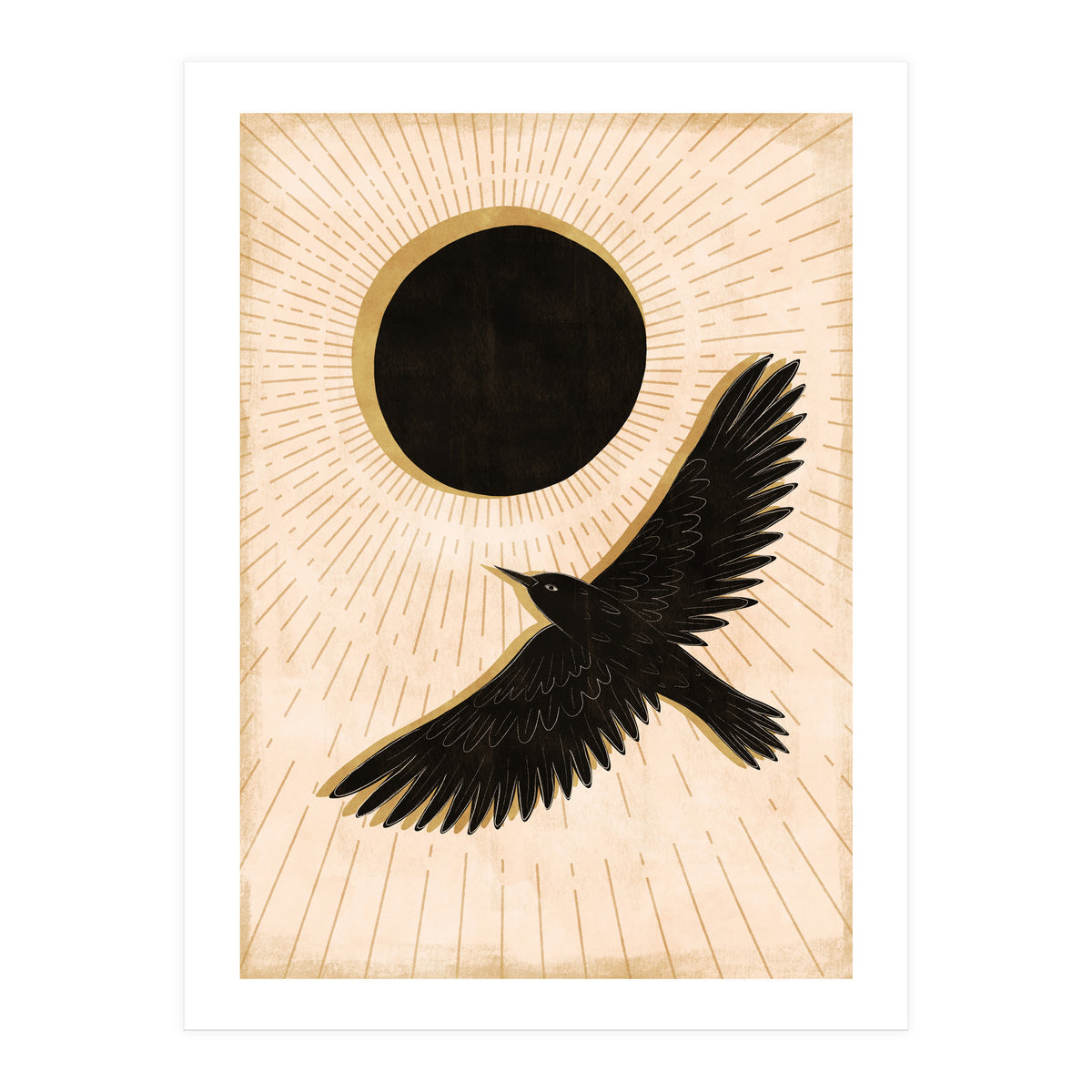 Raven And A Black Sun (Print Only)