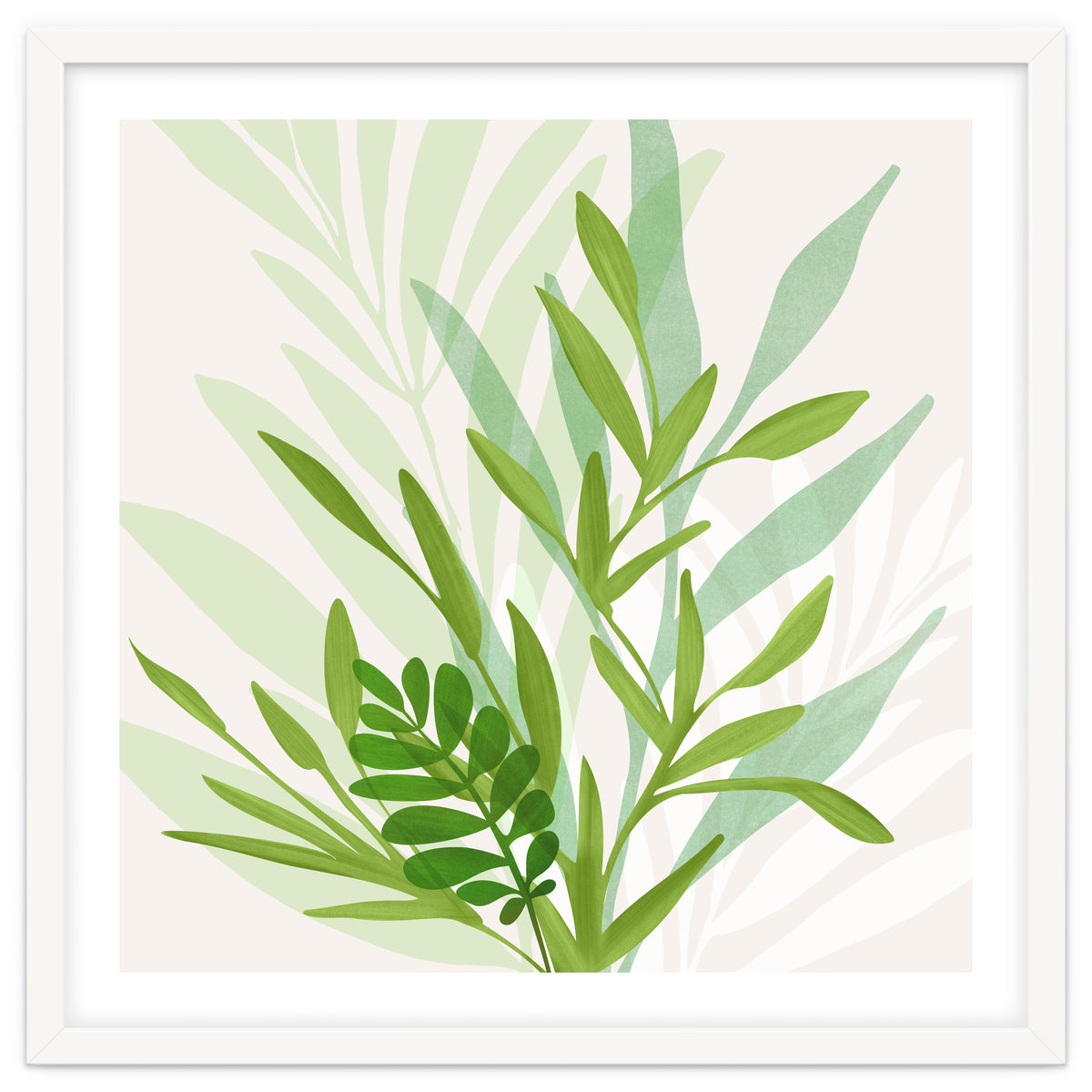Wild Greenery Abstract Botanical