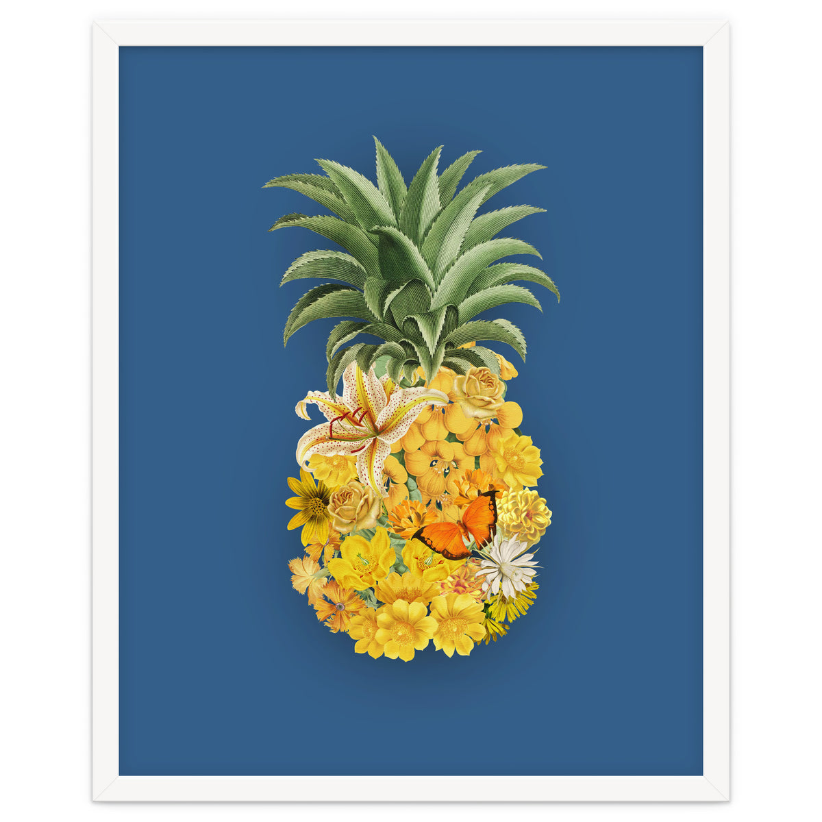 Pineapple Floral Blue