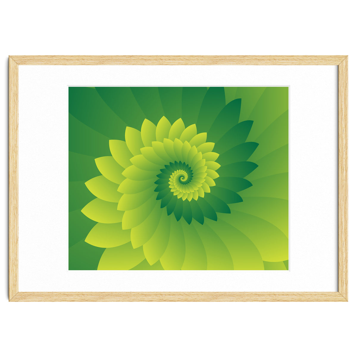 Abstract Digital GREEN FLORA 3D ART