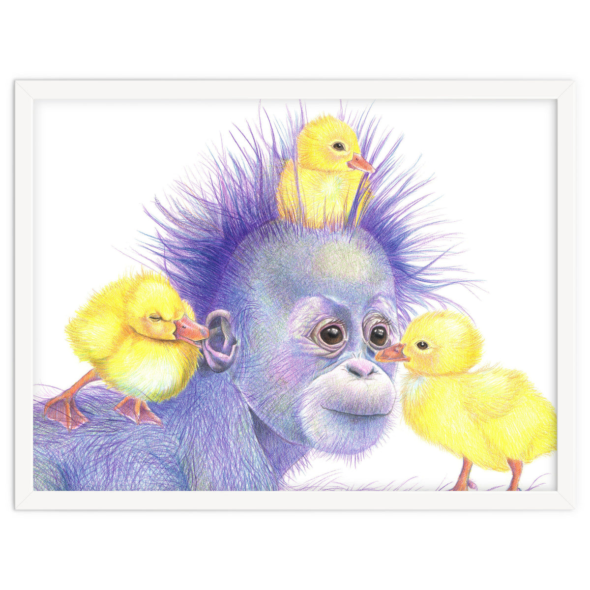 Purple Orangutan and Ducks