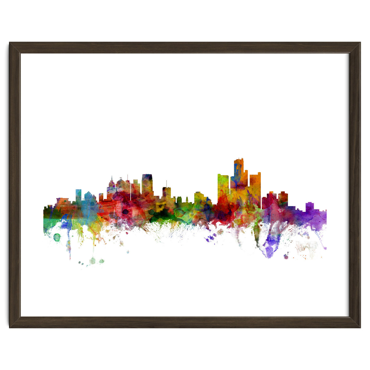 Detroit Michigan Skyline