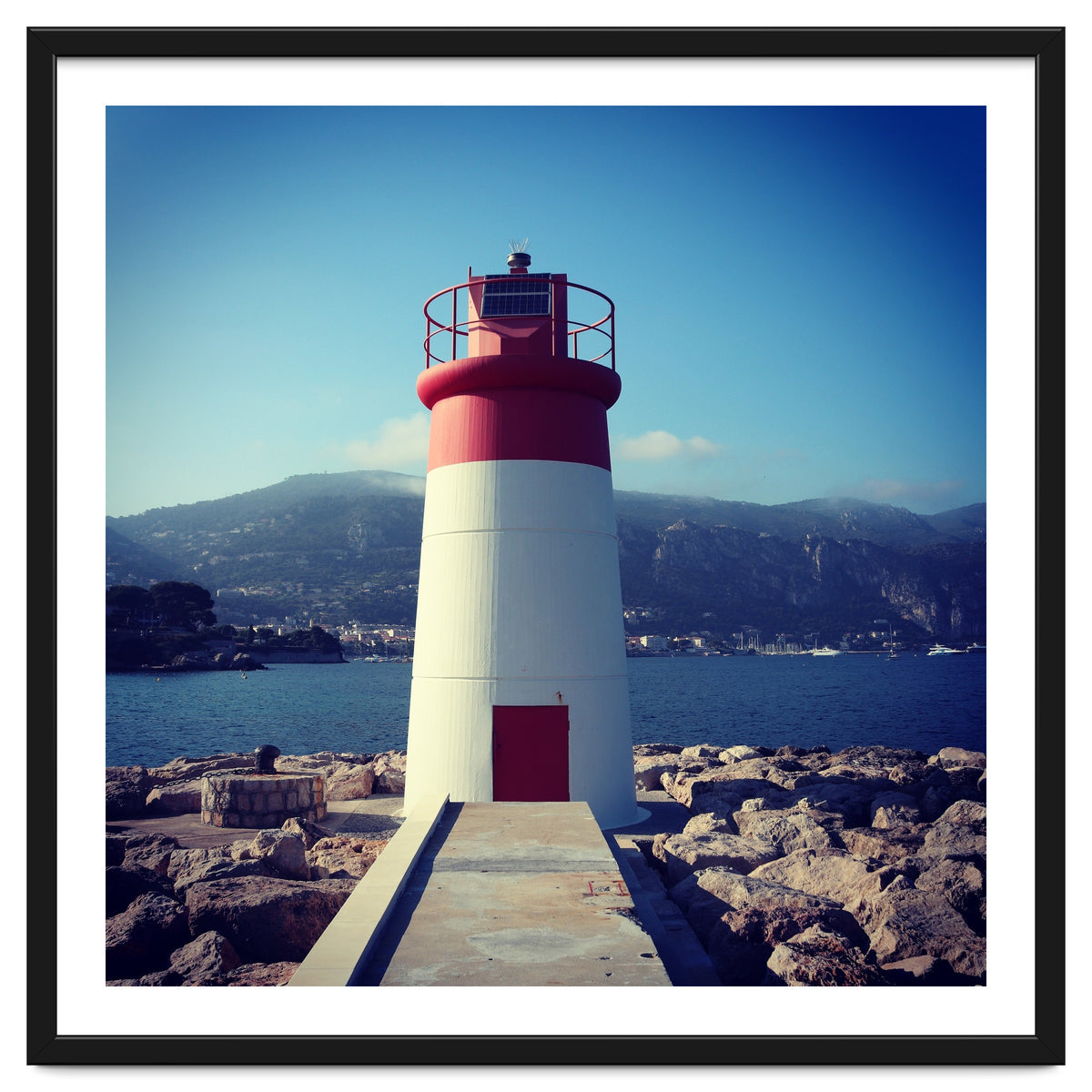 Red and white lighthouse