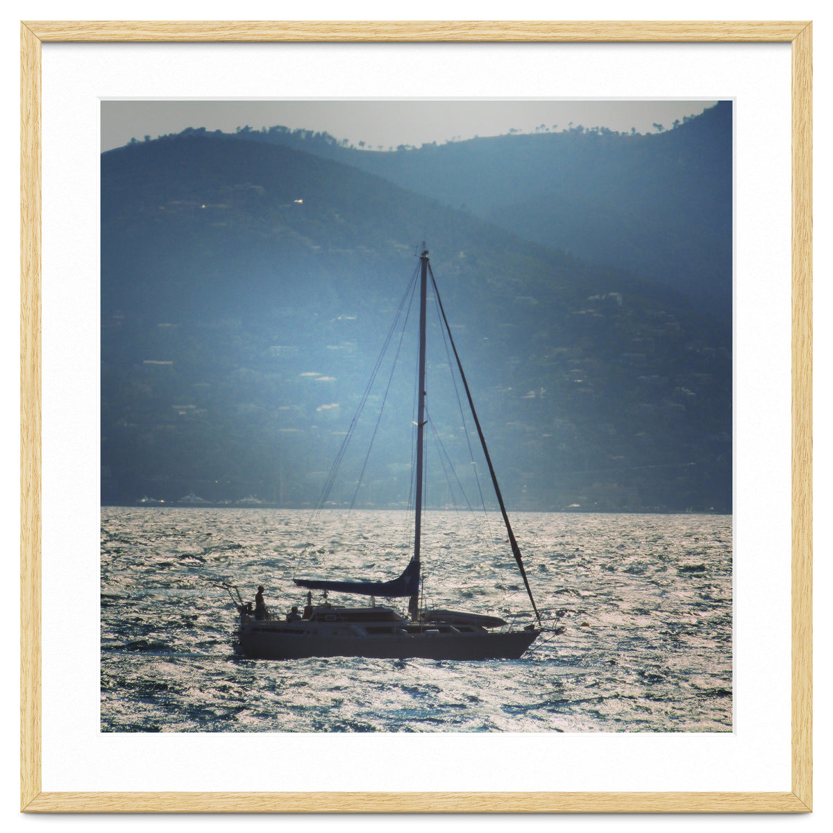 Sailing boat at sunset