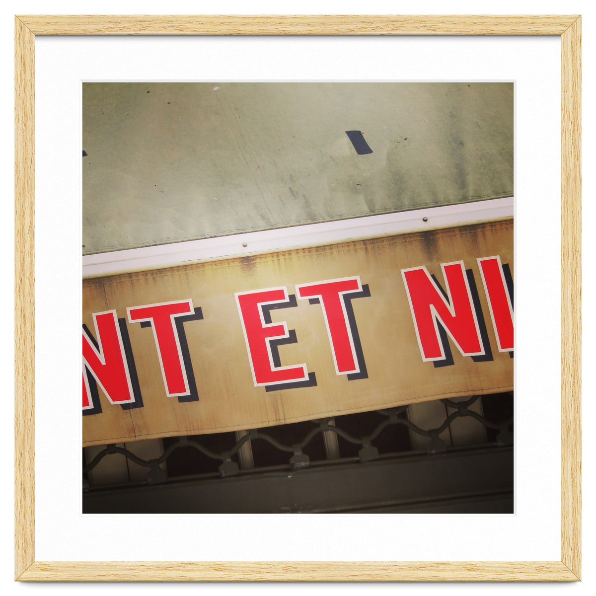 french painted sign
