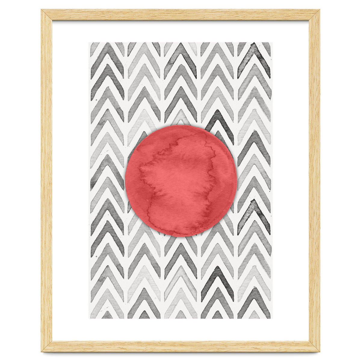 Red Bubble Chevron Pattern