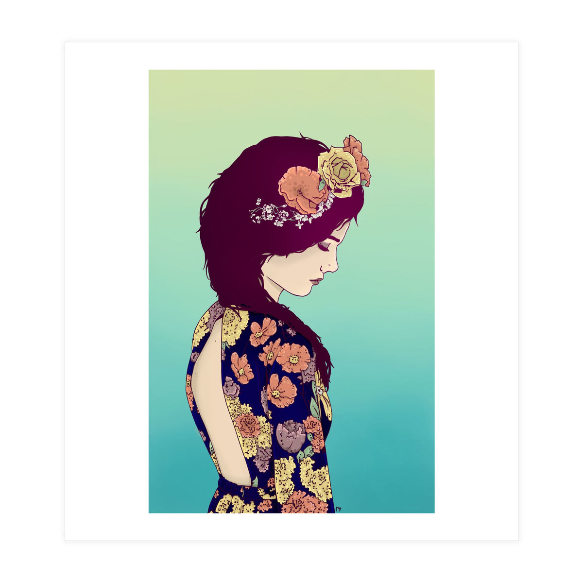 Yellow Garden Lady (Print Only)