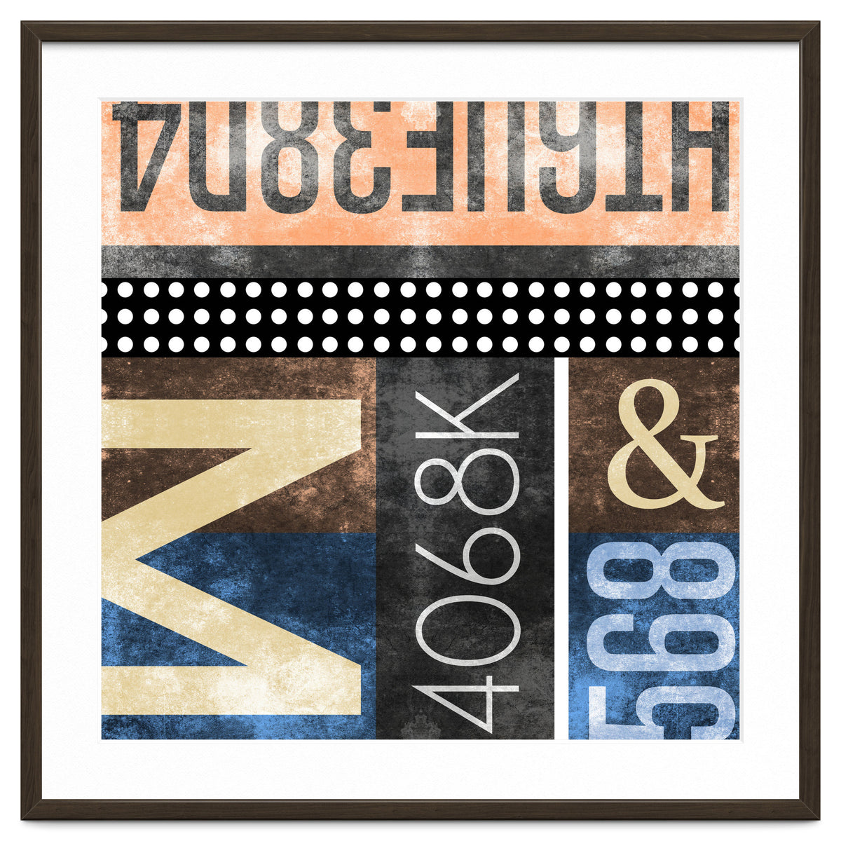 Typographic Industrial Abstract - M