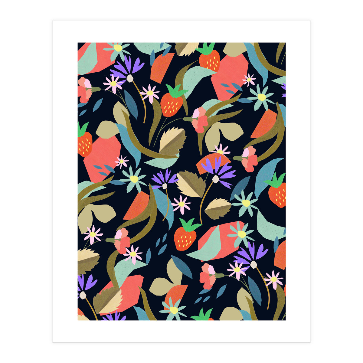 strawberry flower (Print Only)