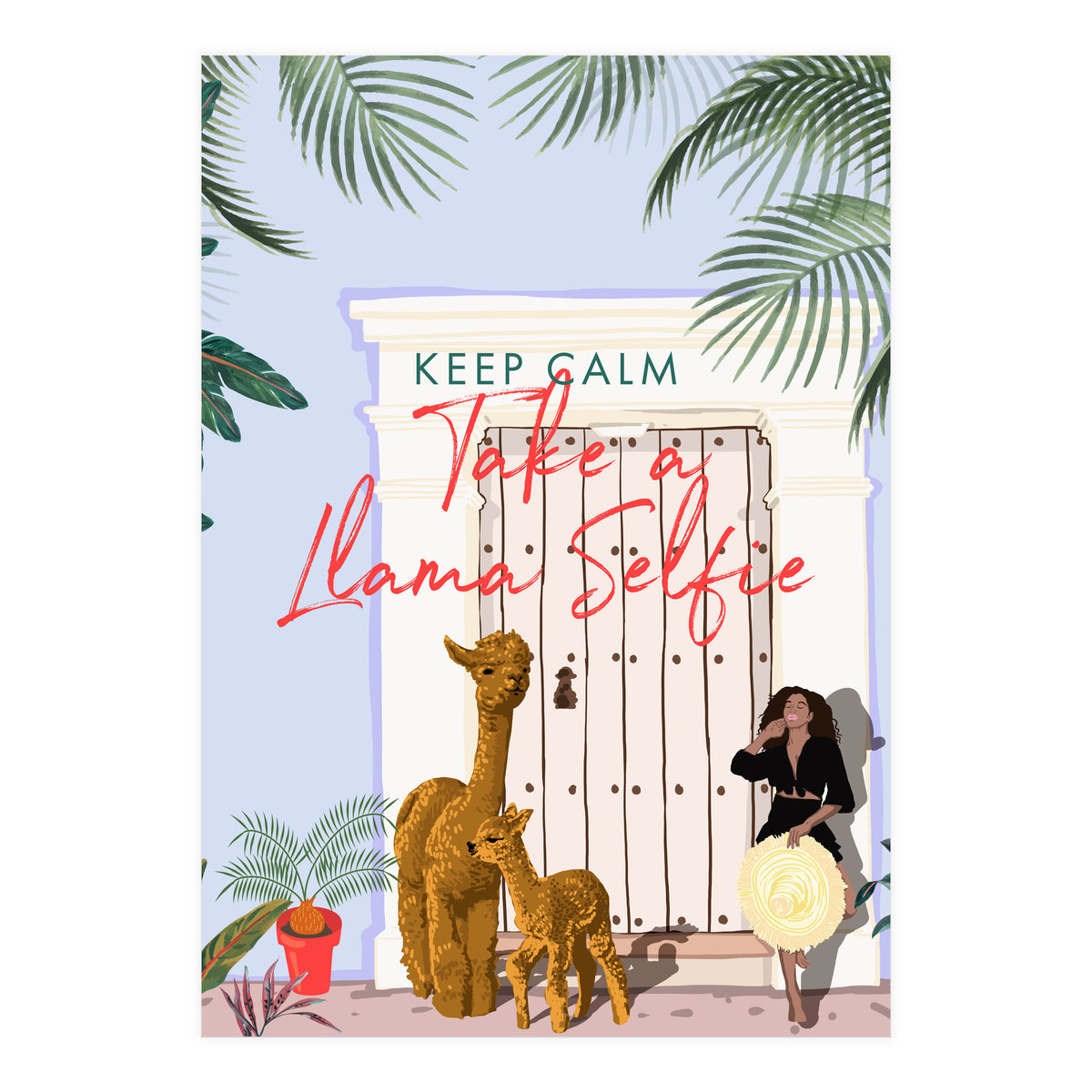 Llama Selfie (Print Only)