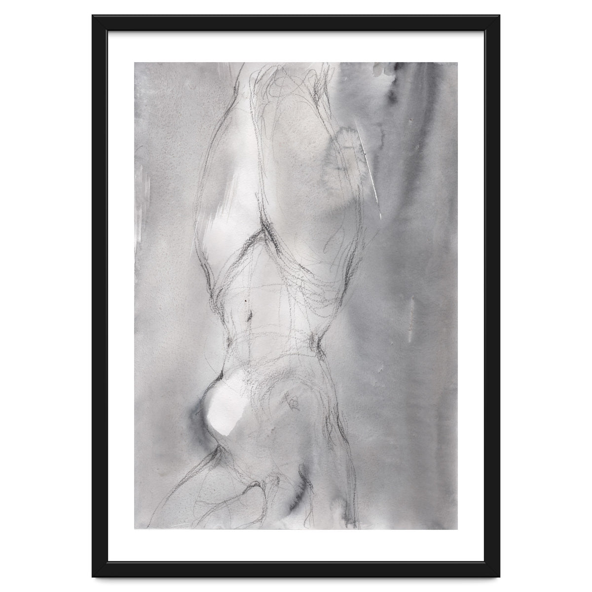 Beautiful erotic drawing of woman.