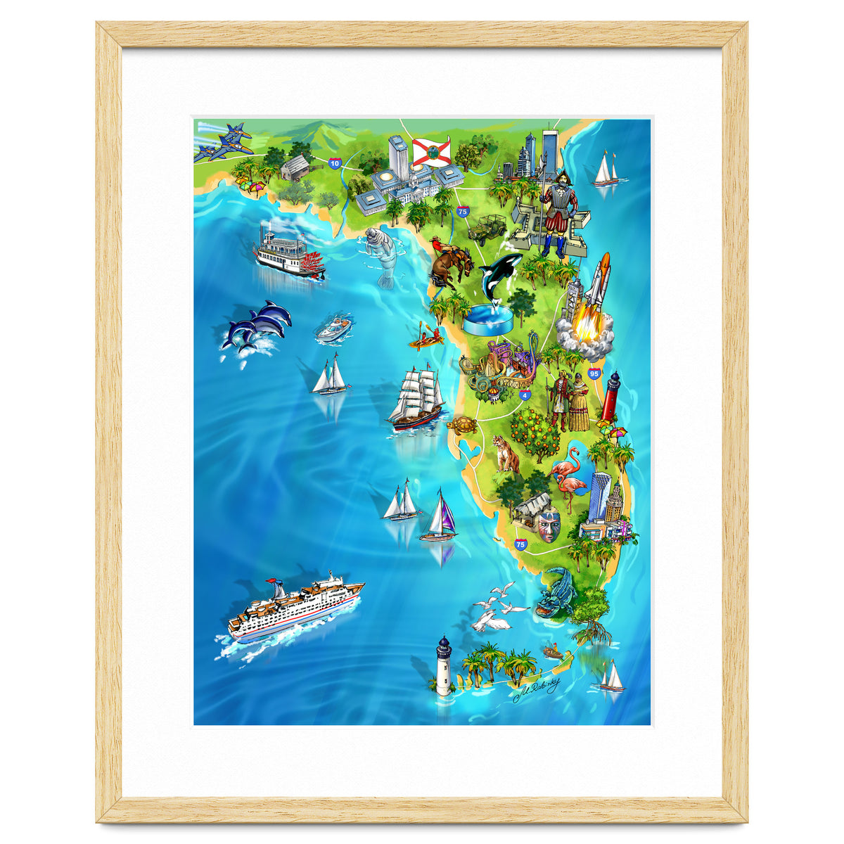 Florida Illustrated Map