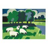 Sheep In A Field Impressionist Landscape (Print Only) thumbnail