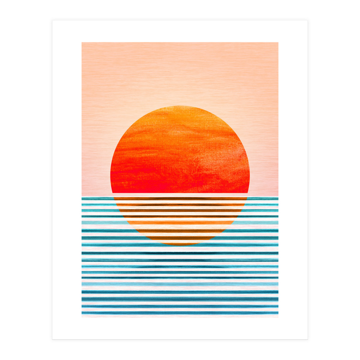 Geometric Minimalist Sunset (Print Only)