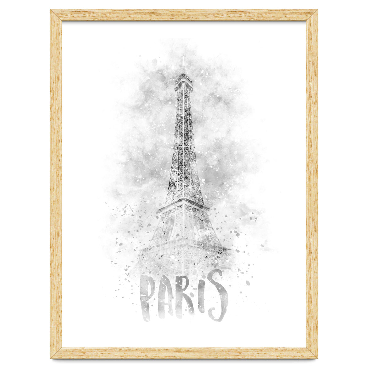 Monochrome Art EIFFEL TOWER | watercolor