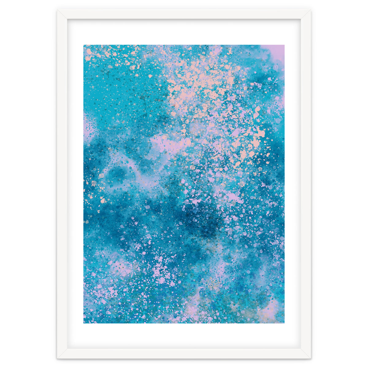Abstract Watercolor Pink Blue