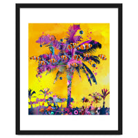 Purple Palm with Fish