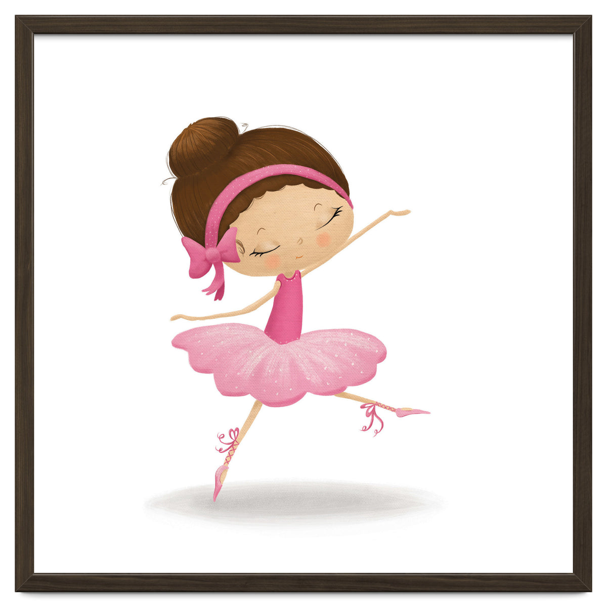 Adorable Leaping Ballerina Nursery Print