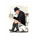 Churchill on the Toilet, Funny Bathroom Humour (Print Only) thumbnail