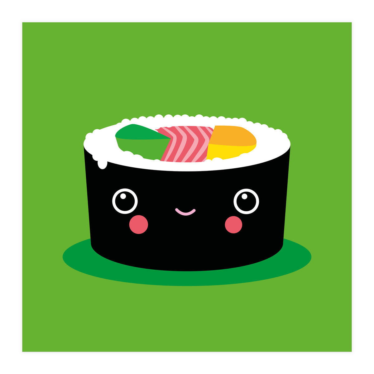 Happy Kawaii Sushi Maki (Print Only)