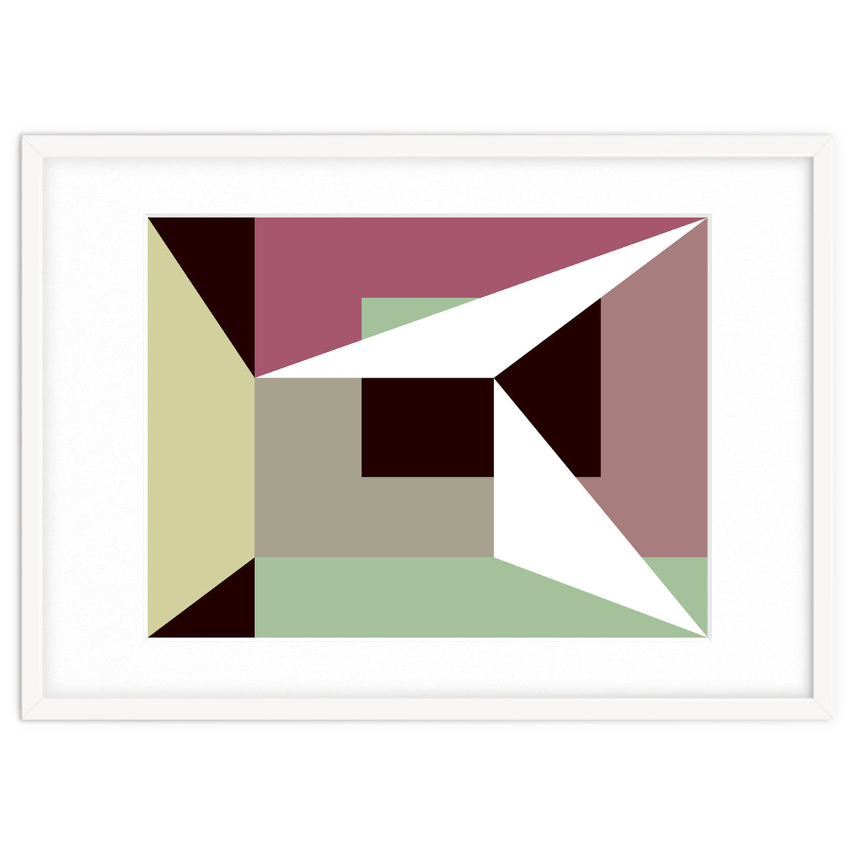 Geometric Shapes No. 26 - green & purple