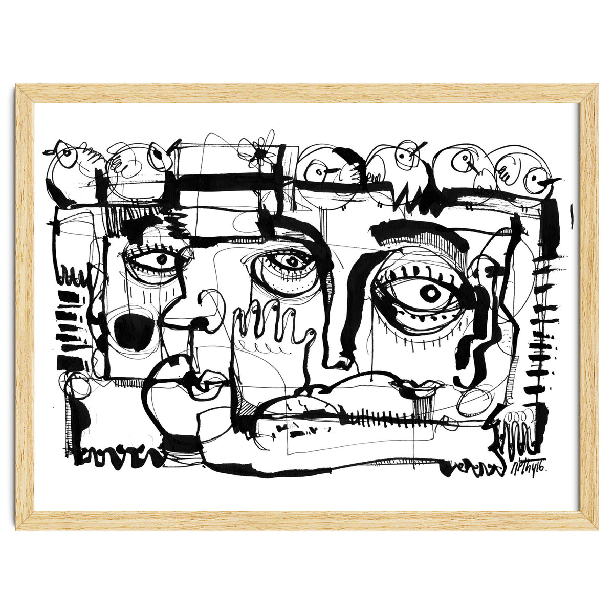 Birds on a Wire - b&w