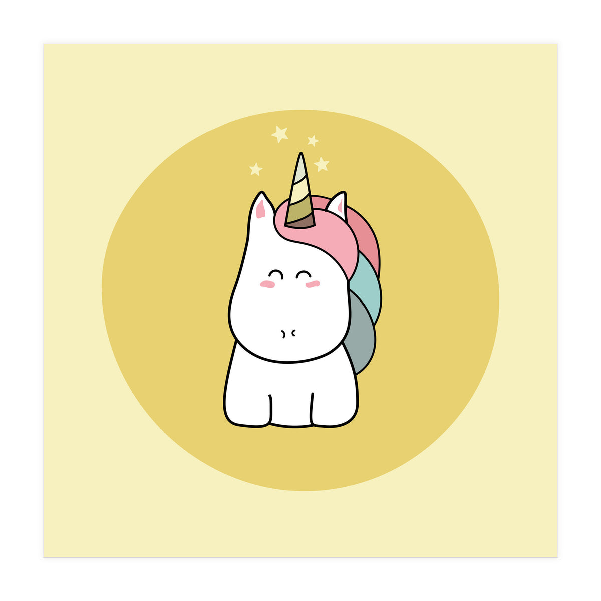 Kawaii Cute Unicorn (Print Only)