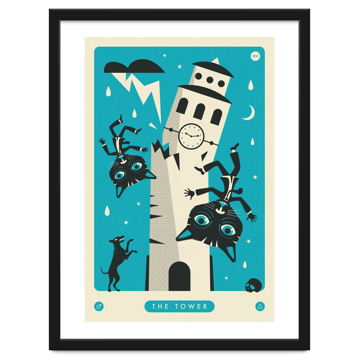 TAROT CARD CAT: THE TOWER