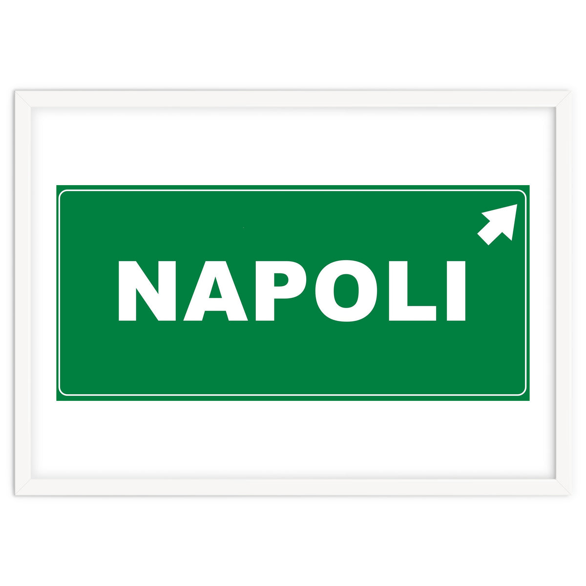 Let`s go to Napoli, Italy! Road sign