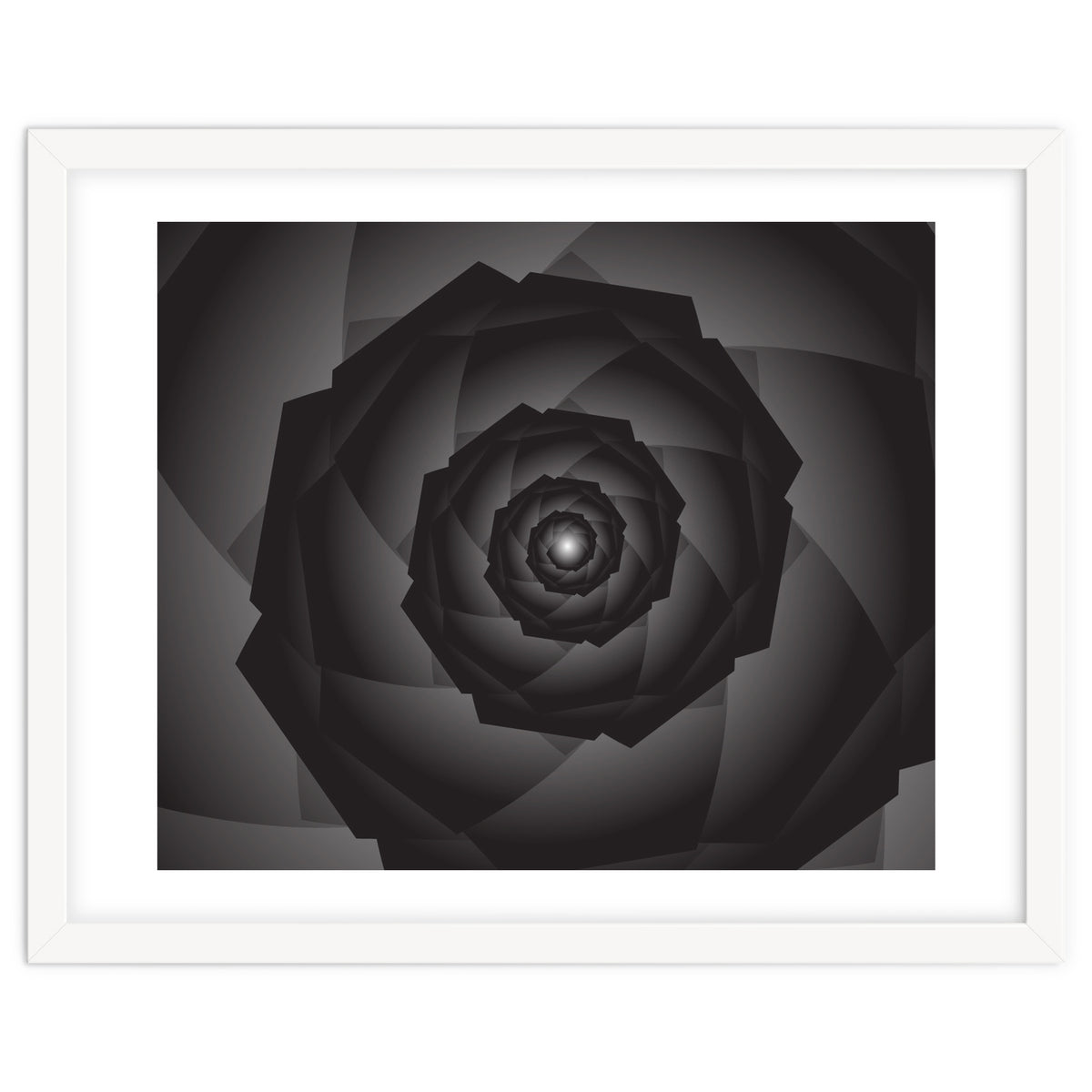 Mono Chrome Tech Spiral Pattern