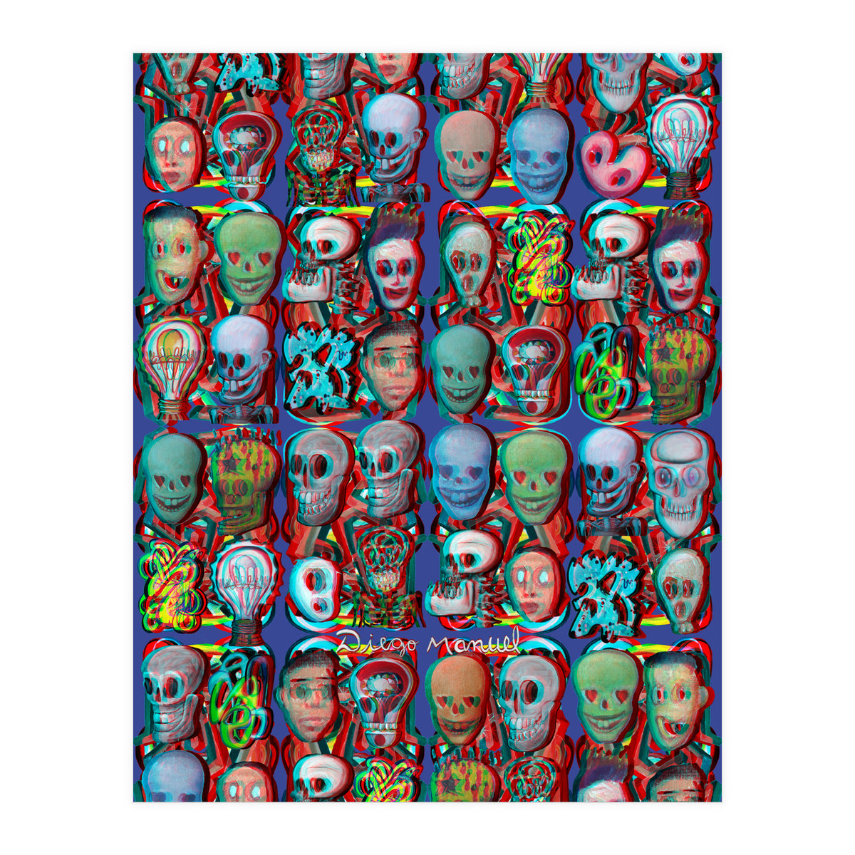 Formas 14 34 3d Y Calaveras 2 (Print Only)