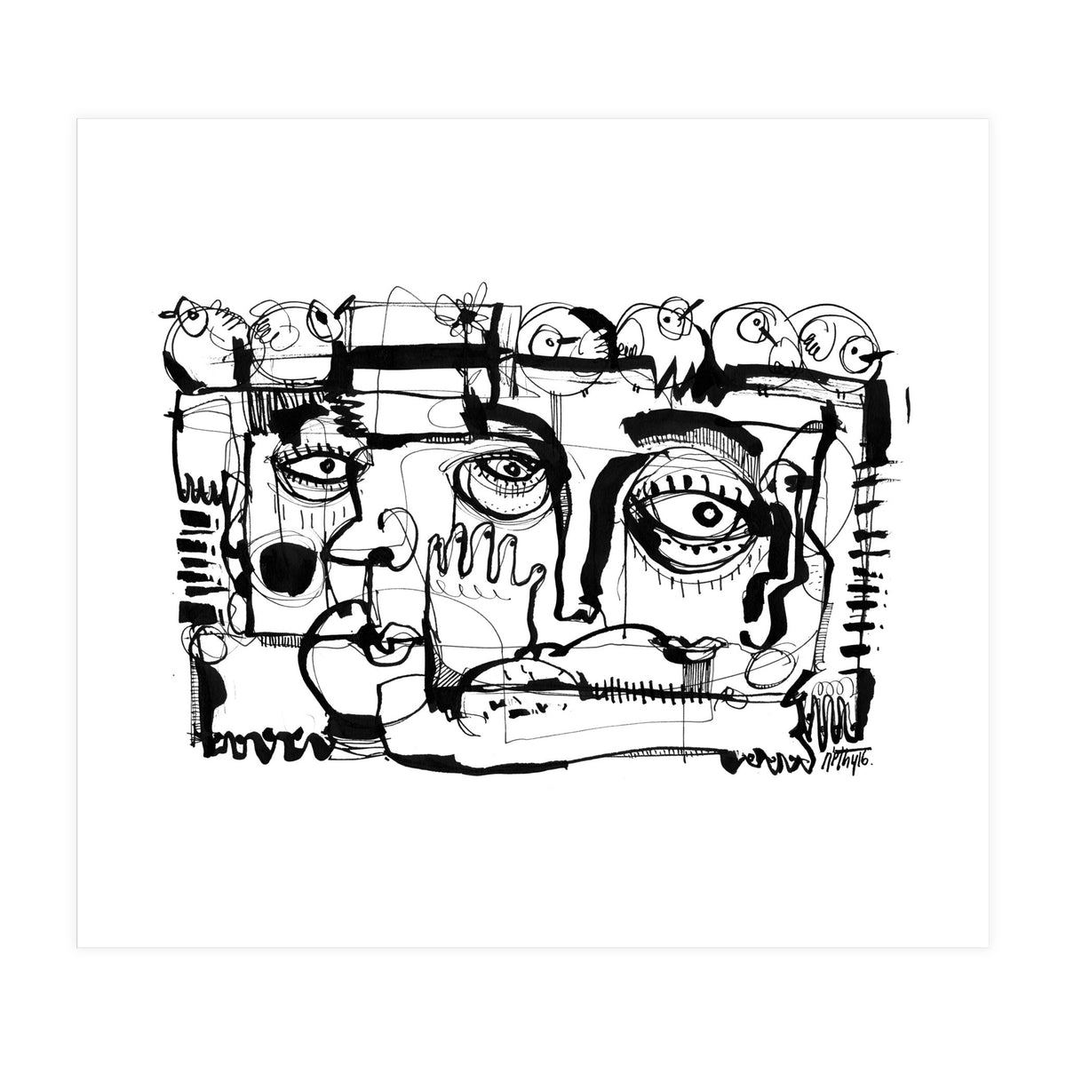 Birds on a Wire - b&w (Print Only)