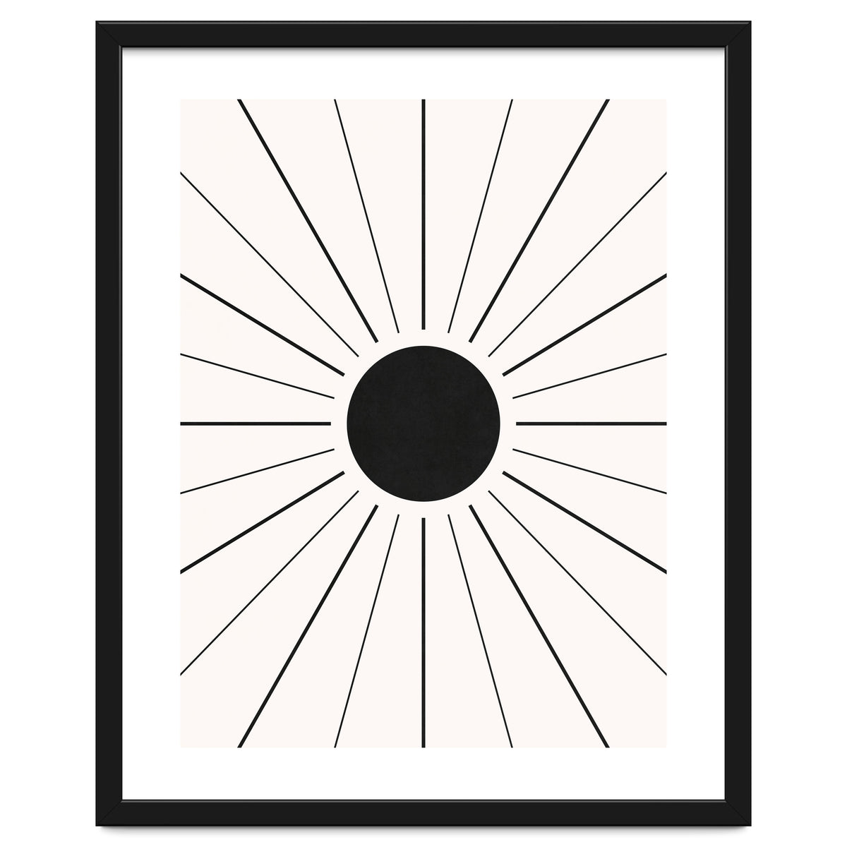 SUN IN LINES - BLACK