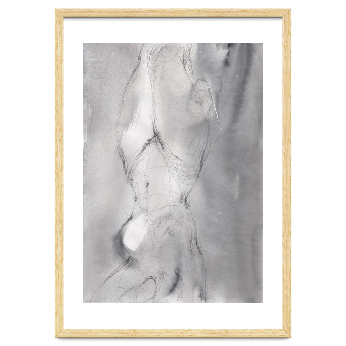 Beautiful erotic drawing of woman.