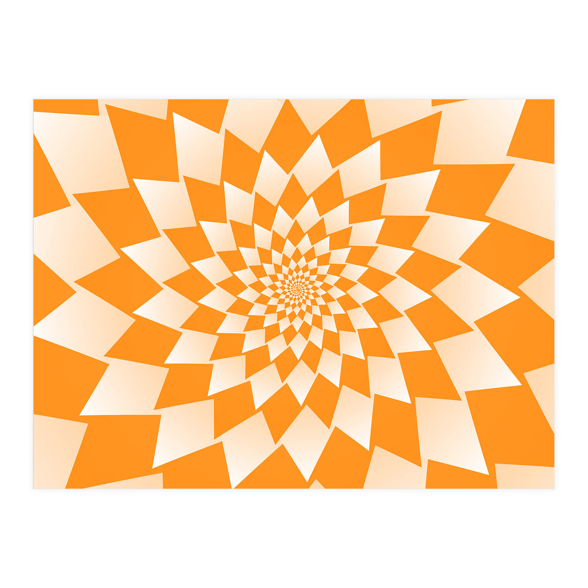 Abstract Orange Geometric  (Print Only)