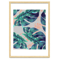 Be Tropical, Botanical Jungle Monstera Illustration, Modern Bohemian Botanical Blush Painting