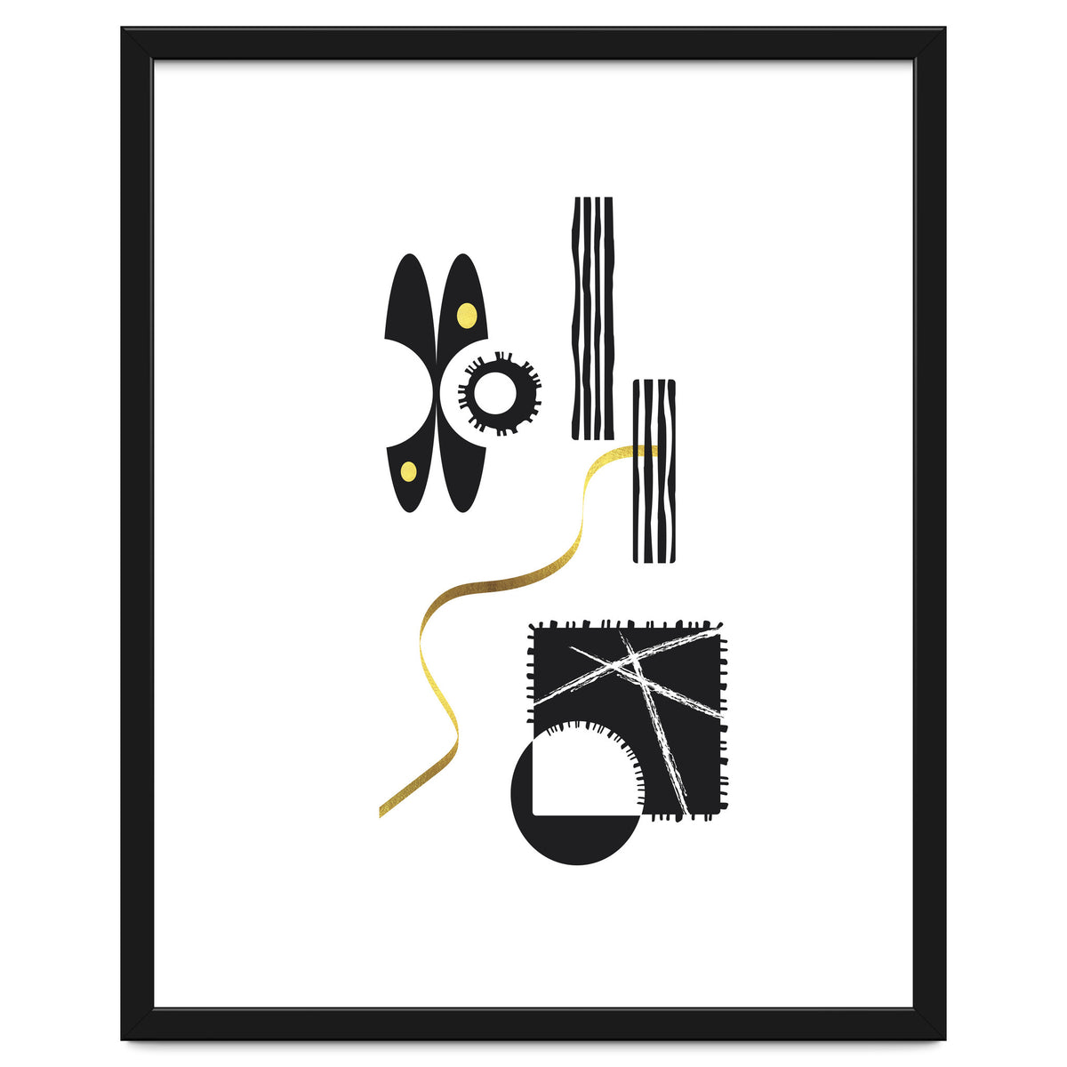 Black & White Abstract No. 3 | gold