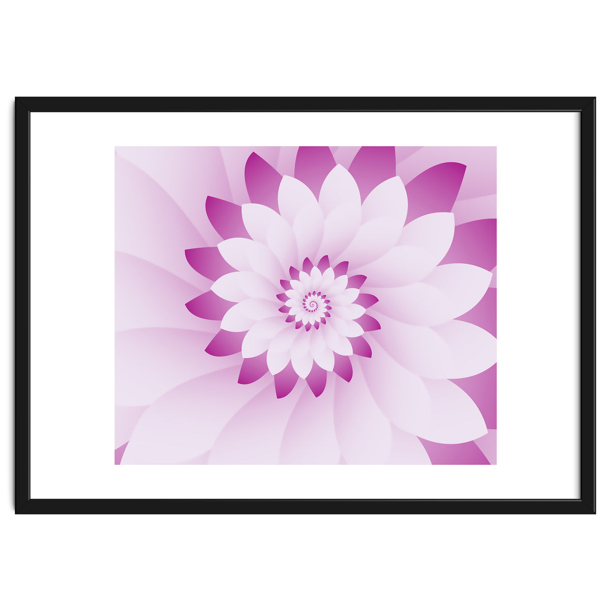 Abstract Pink & White Floral Design