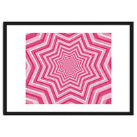 Abstract Pink Geometric Design Art