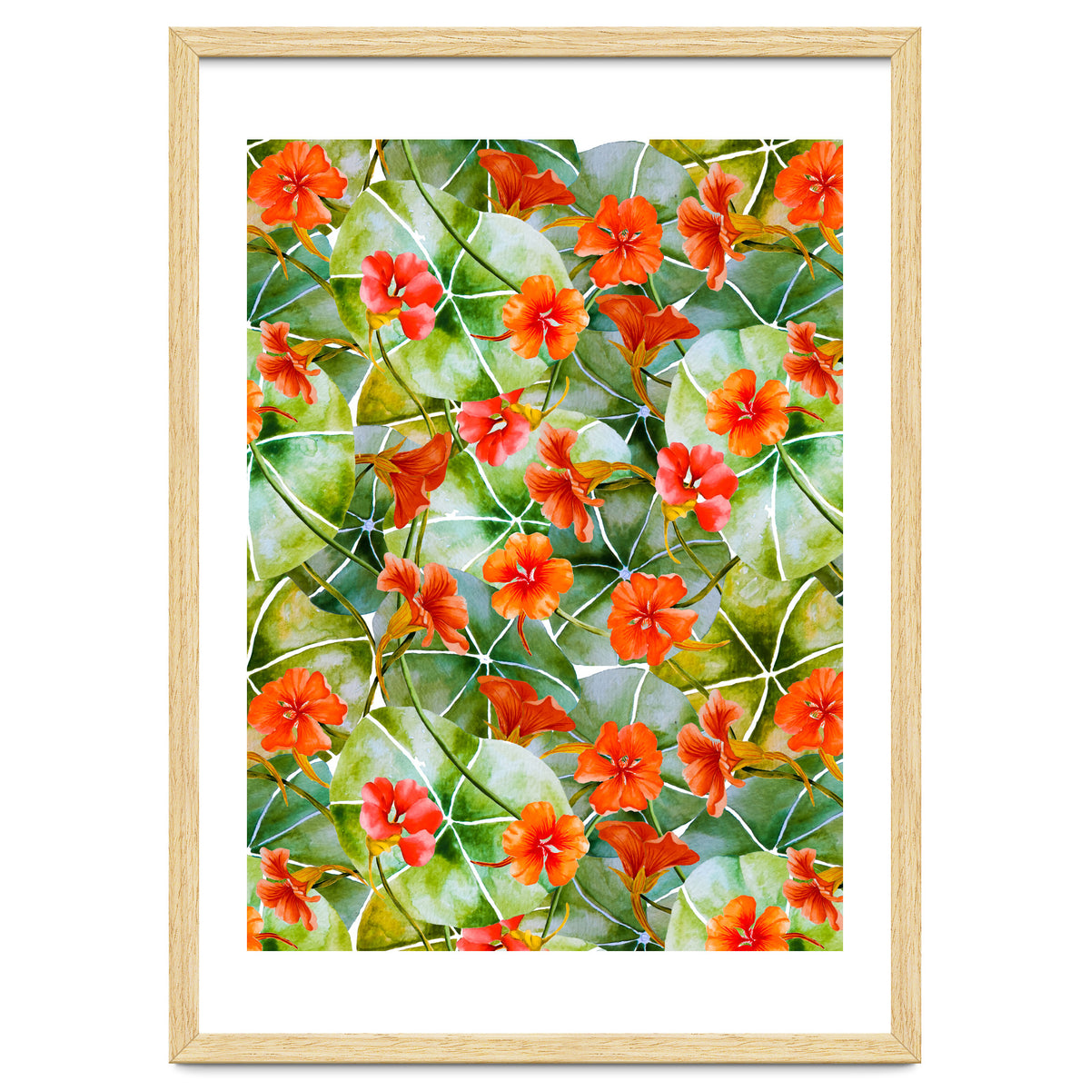 Nasturtiums watercolor 01