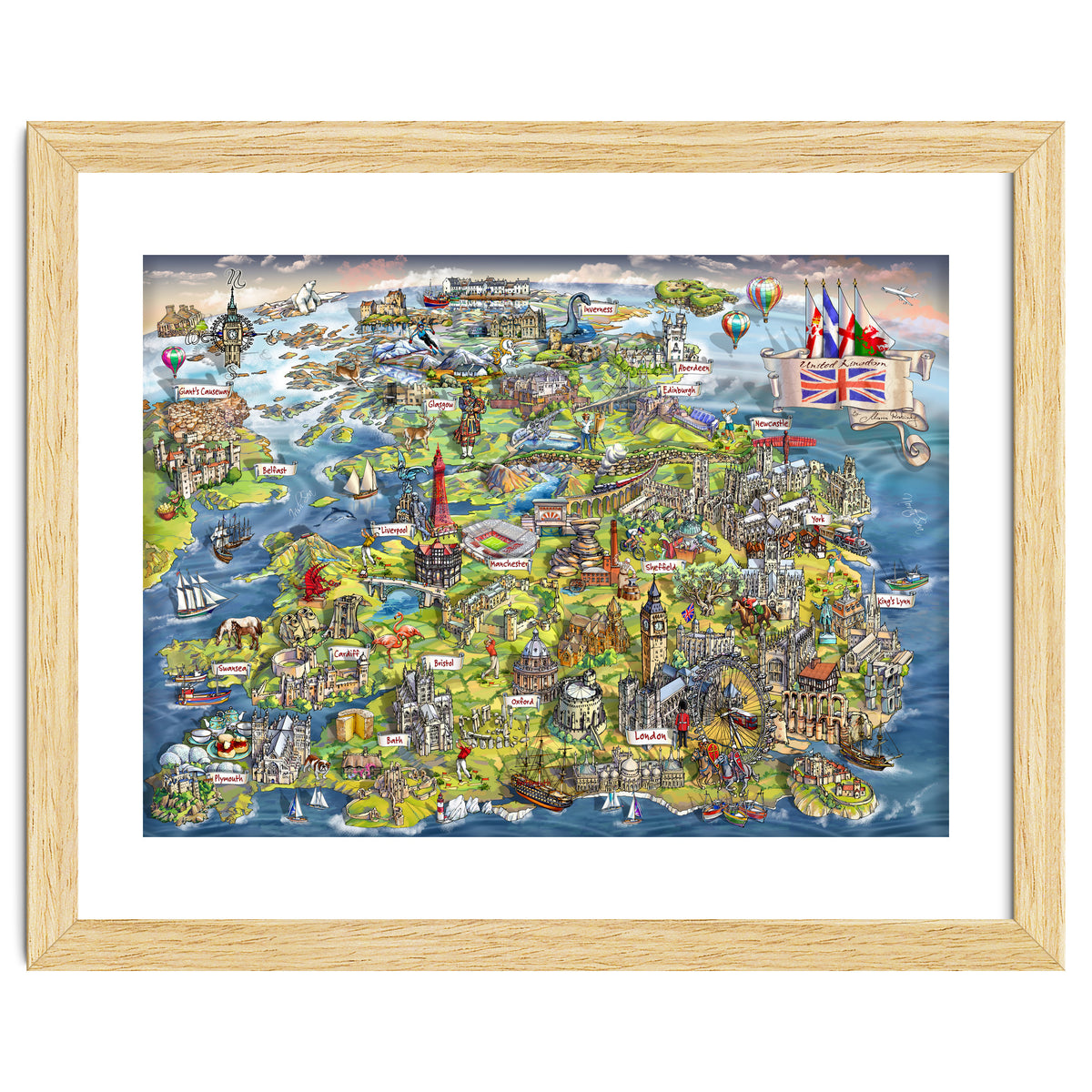 Illustrated Map Of The United Kingdom