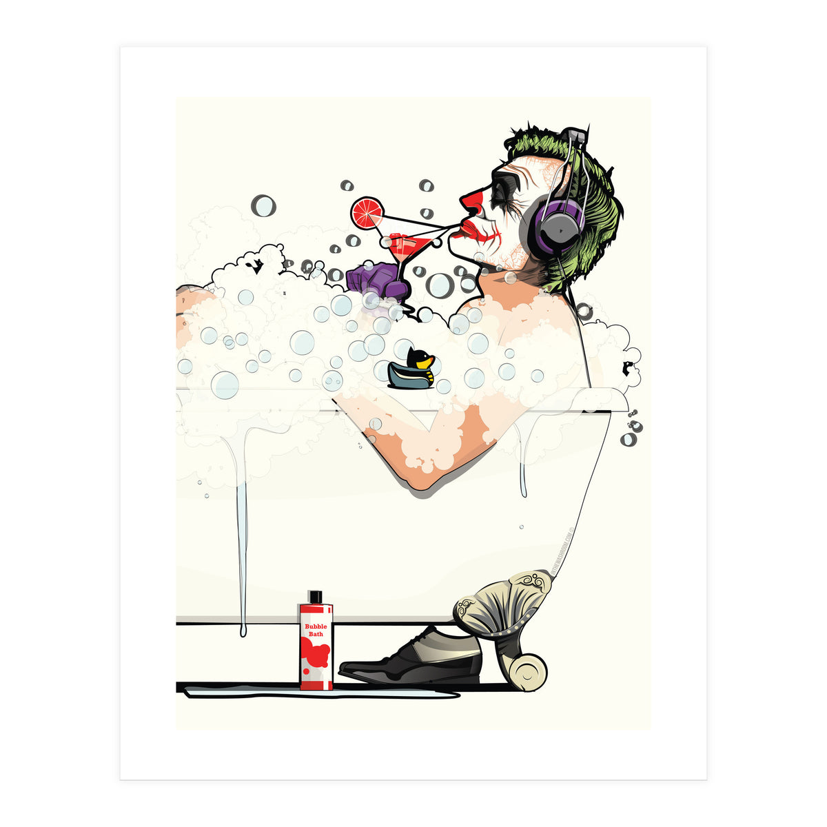 The Joker in the Bath, funny Bathroom Humour (Print Only)