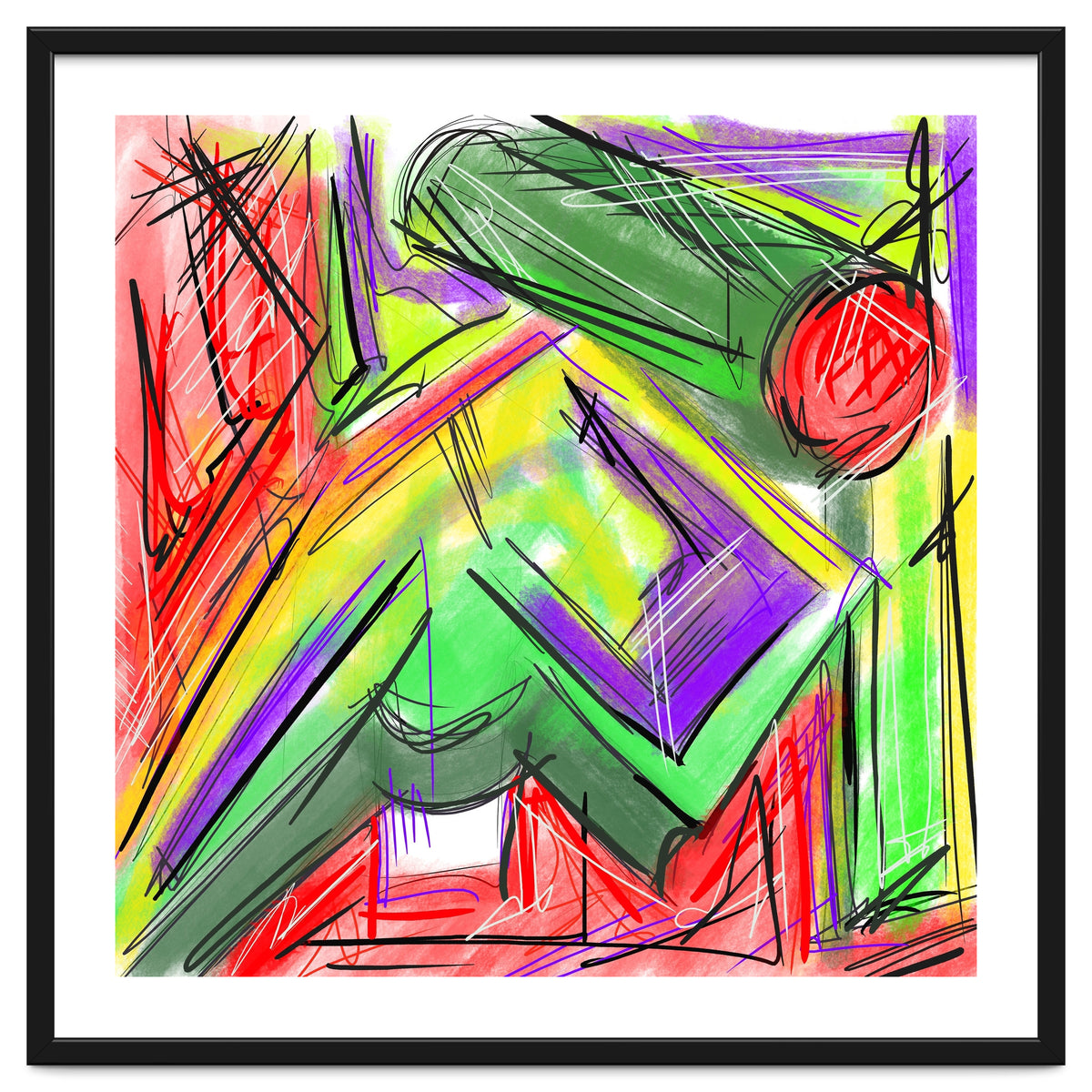 colored shapes in perspective