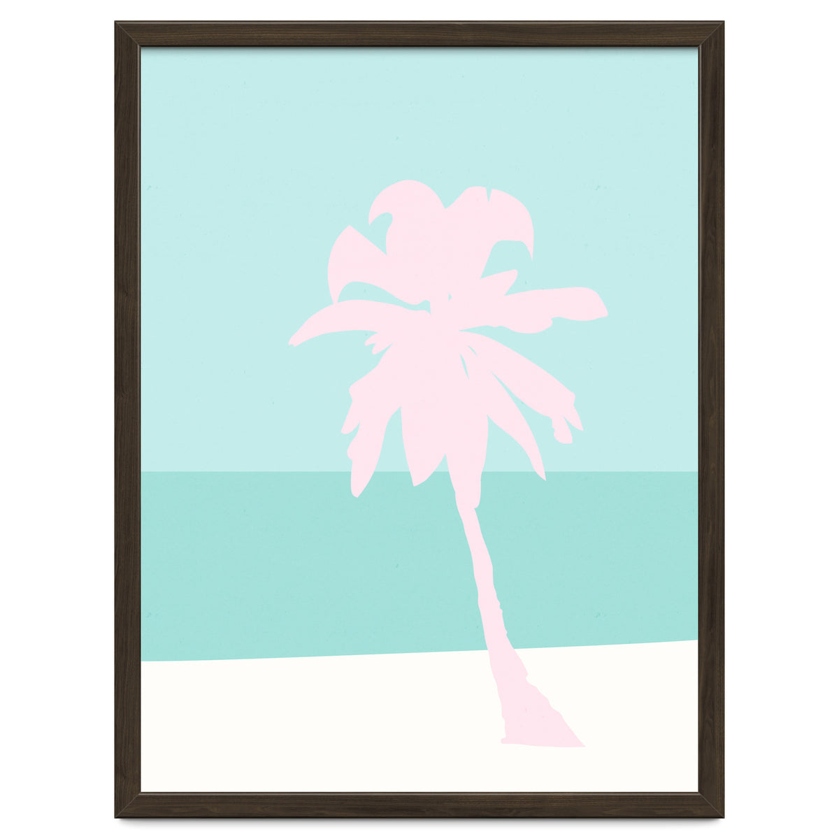 Minimal Palm Tree - Turquoise Coast