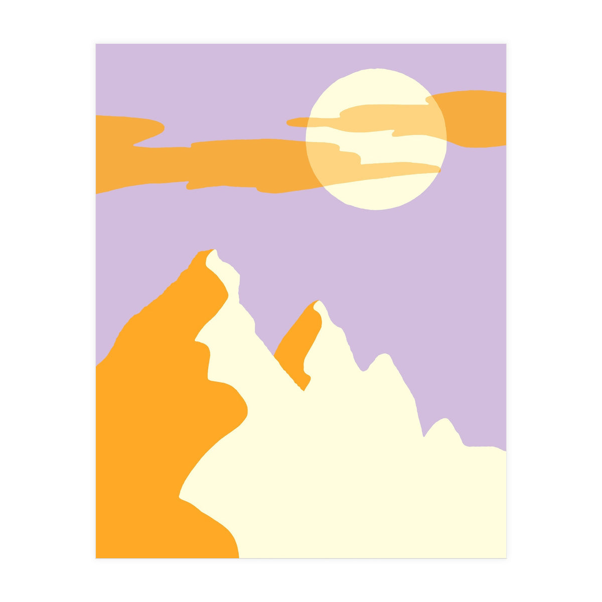 Pastel Minimal Landscape (Print Only)