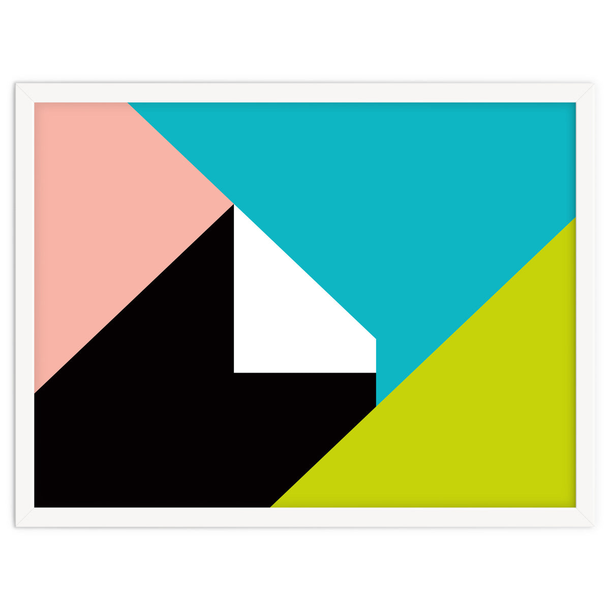 Geometric Shapes No. 266 - pink & lime