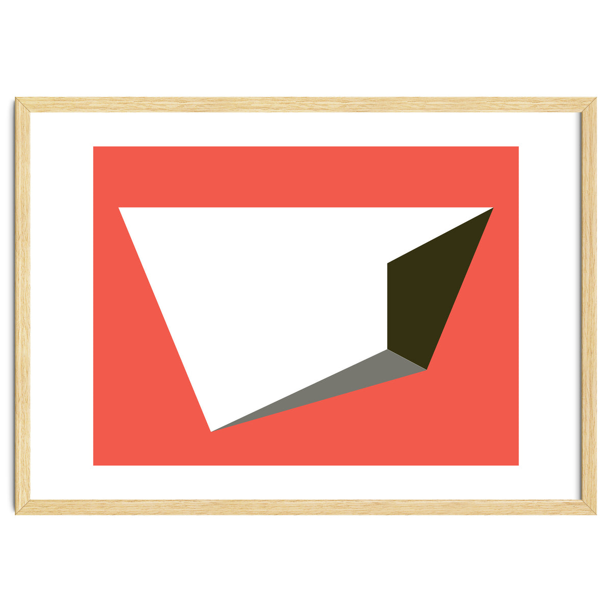 Geometric Shapes No. 81 - pink, grey, black & white